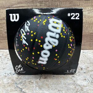 Wilson Caitlin Clark #22 Signature Basketball Size 5 27.5” Outdoor Black Confett
